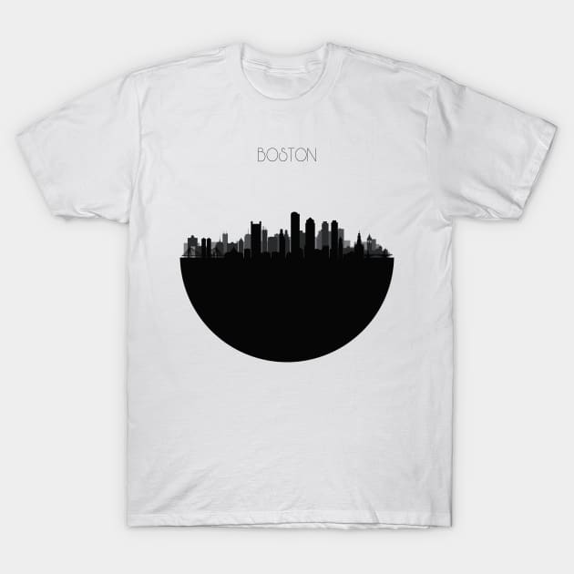 Boston Skyline V2 T-Shirt by inspirowl